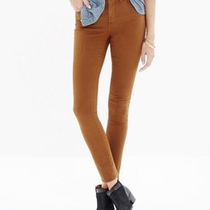 Madewell Mustard Yellow High Rise Skinny Pants